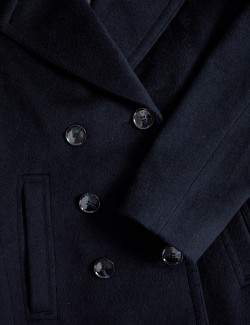 Pure Wool Tailored Coat