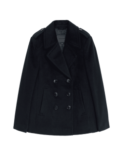 Pure Wool Tailored Coat