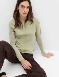 Marl Long Sleeve Top with Wool