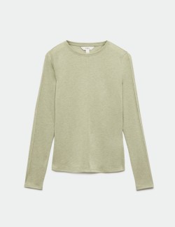 Marl Long Sleeve Top with Wool