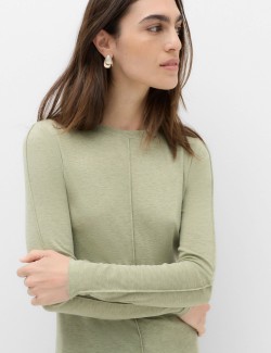 Marl Long Sleeve Top with Wool