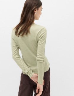Marl Long Sleeve Top with Wool