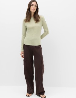 Marl Long Sleeve Top with Wool