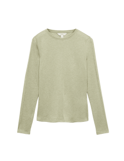 Marl Long Sleeve Top with Wool