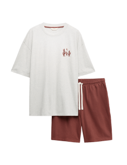 Pure Cotton Cactus Embroidery Pyjama Set