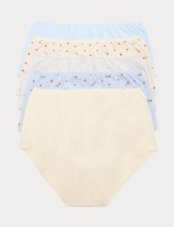 5pk Cotton Lycra™ Printed Full Briefs