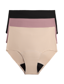 3 Pack Heavy Absorbency No VPL Period Full Briefs