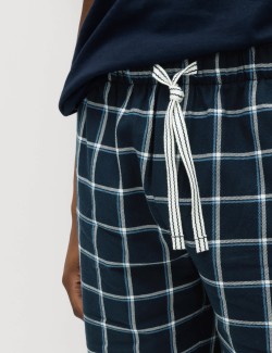 Pure Cotton Woven Checked Pyjama Shorts
