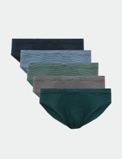 5 Pack StayNew™ Pure Cotton Striped Slips