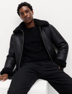 Pure Cotton Textured Crew Neck Jumper