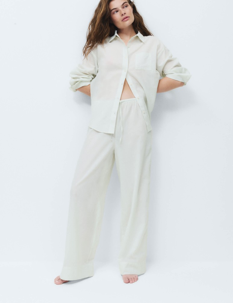 Pure Cotton Striped Pyjama Bottoms