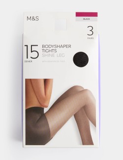 3pk 15 Denier Body Shaping Tights