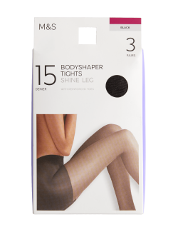 3pk 15 Denier Body Shaping Tights