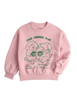 Mikina s motivem Cafe Friends, s vysokým podílem bavlny (2–8 let)