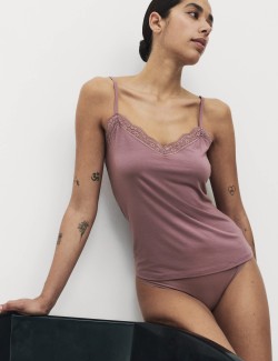 2 Pack Modal Rich Flexifit™ Lace Trim Vests