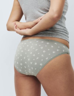 Krajkové bikiny kalhotky z bavlny Lycra™ s potiskem, 5 ks