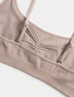 3 Pack Seamless Non Wired Micro Crop Tops