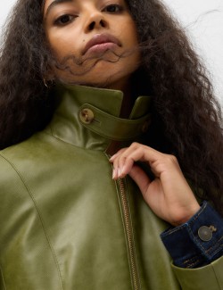 Bunda typu Harrington z umělé kůže