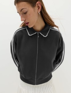 Cotton Rich Zip Track Jacket