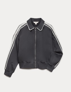 Cotton Rich Zip Track Jacket