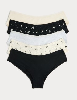 5 Pack Cotton Modal Hipster Knickers