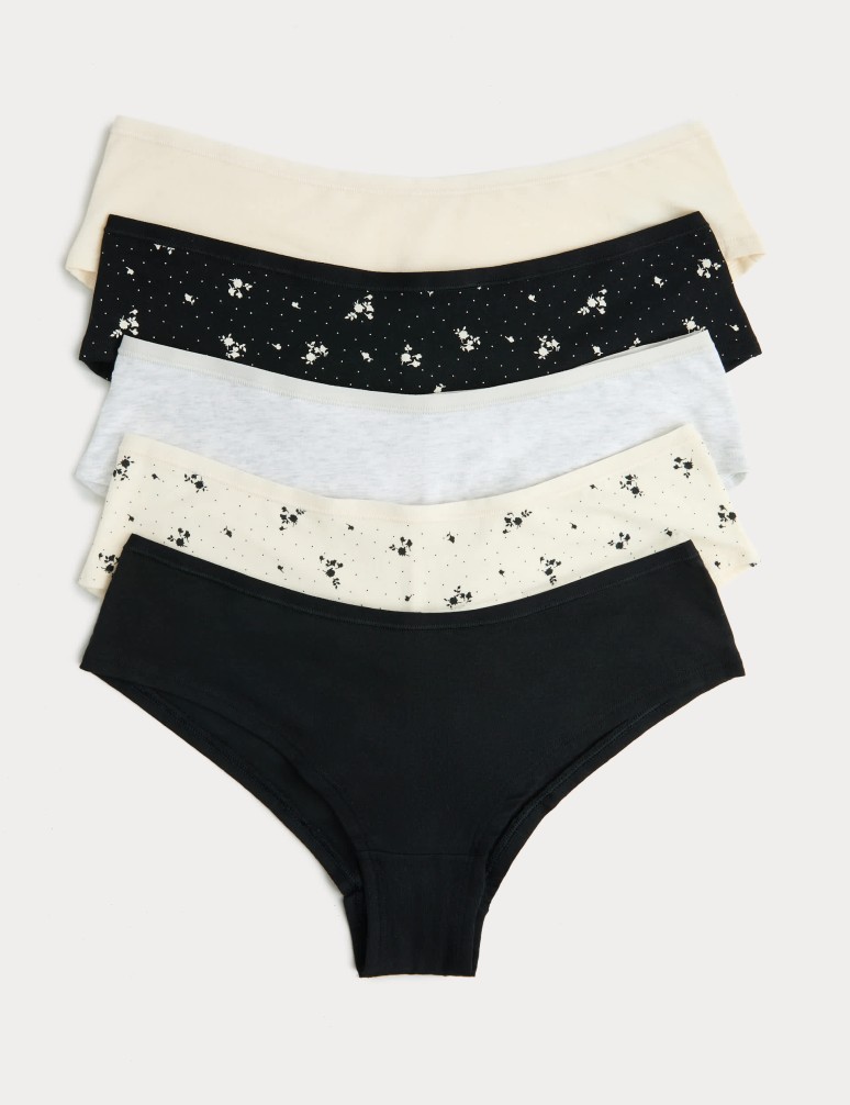 5 Pack Cotton Modal Hipster Knickers