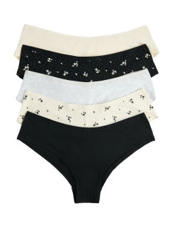 5 Pack Cotton Modal Hipster Knickers