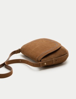 Suede Saddle Shoulder Bag