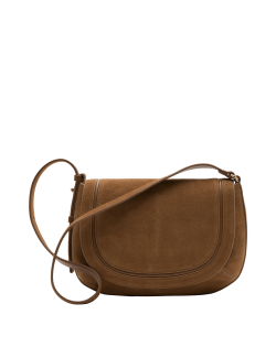 Suede Saddle Shoulder Bag