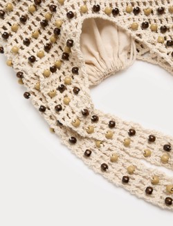 Taška přes rameno s korálky Macrame
