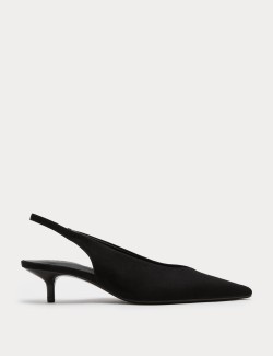 Kitten Heel Pointed Slingback Shoes