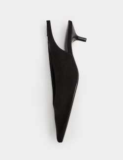 Kitten Heel Pointed Slingback Shoes