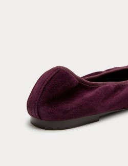 Suede Flat Pointed Toe Ballet Pumps