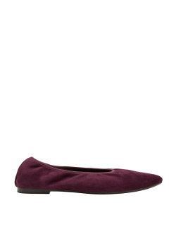 Suede Flat Pointed Toe Ballet Pumps