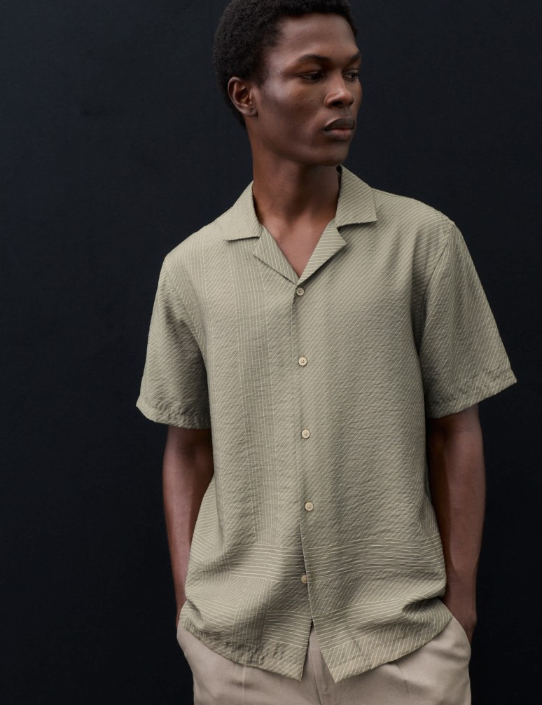 Short Sleeve Geometric Shirt