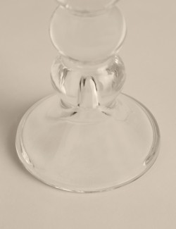 Tall Glass Bobble Dinner Candle Holder