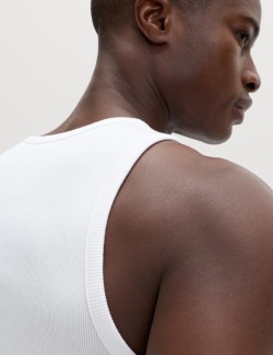 Cotton Rich Ribbed Vest
