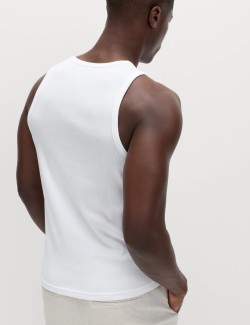 Cotton Rich Ribbed Vest
