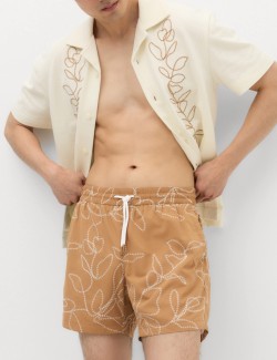 Quick Dry Embroidered Swim Shorts