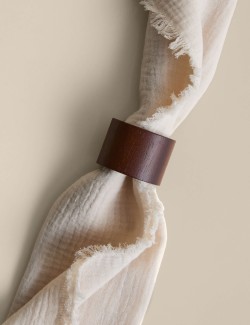 4 Pack Acacia Wood Napkin Rings