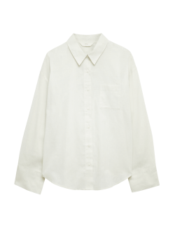 Pure Cotton Striped Collared Pyjama Shirt