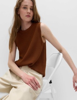 Cotton Rich Slim Fit Knitted Top