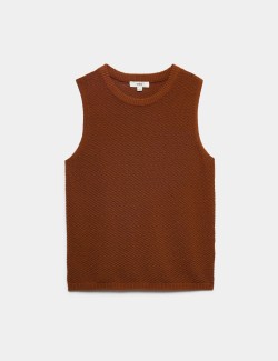 Cotton Rich Slim Fit Knitted Top