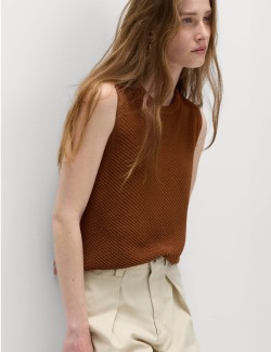Cotton Rich Slim Fit Knitted Top