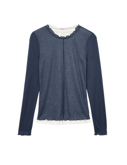Double Layer Lettuce Hem Top