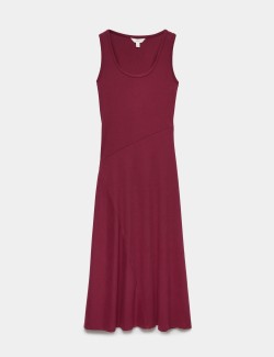 Cotton Rich Ribbed Midi Column Dress