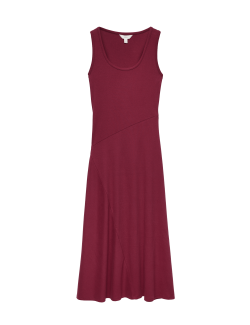 Cotton Rich Ribbed Midi Column Dress