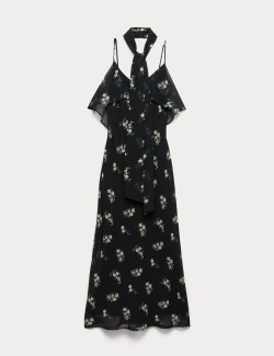 Floral Scarf Detail Midaxi Cami Dress
