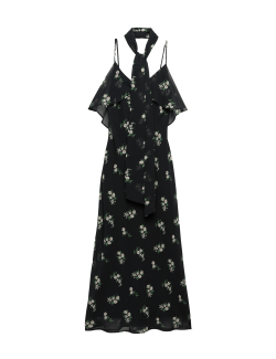 Floral Scarf Detail Midaxi Cami Dress