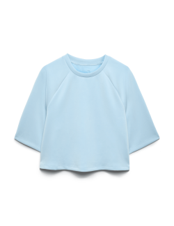 Modal Blend Sand Wash Oversized Crop Sweatshirt